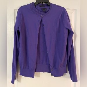 Lands’ End Supima Cotton Sweater Set Purple